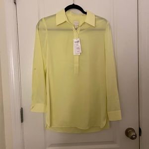 Chico’s Simply Irresistible Shanelle Blouse-Pale Soft Lime Size 00 (XS)